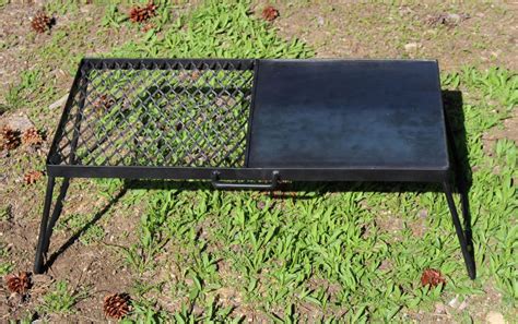 Folding Campfire BBQ Cooking Grill and Griddle 26"x14" | Cooking on the ...