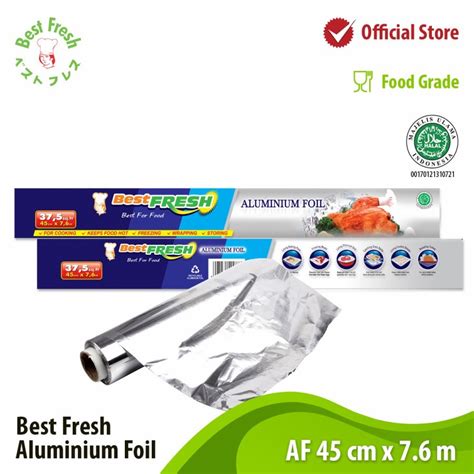 Jual Best Fresh Bungkus Makanan Aluminium Foil 45cm X 76m Shopee