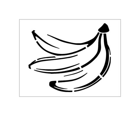 Banana Stencil Fruit Outline Kitchen Decor Design Reusable Sheet S716 Etsy