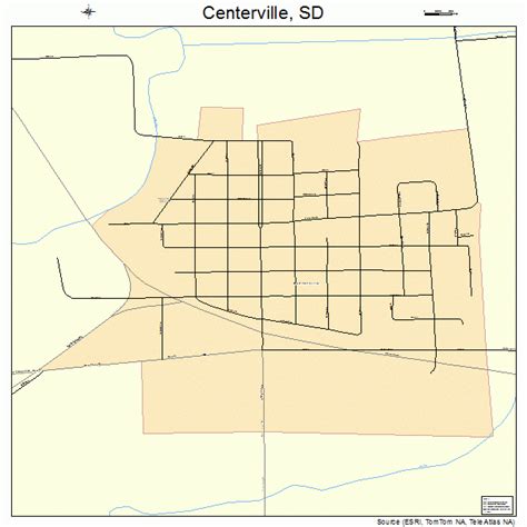 Centerville South Dakota Street Map 4611060