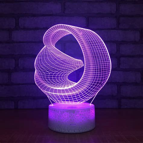 Abstract 3d Night Light Creative 3d Desk Table Lamp Fixtures Usb Led Kids Room Mood Atmosphere ...