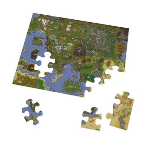 Custom Osrs Jigsaw Puzzle, Runescape World Map, Gift Idea - Etsy