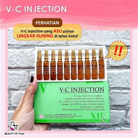 Jual 1 Box 10 Ampul Vc Injection Original Lingkar Kuning Shopee Indonesia