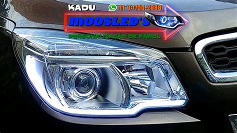 FAROL S10 TRAILBLAZER BARRA DE LED DRL FOCO DUPLO 2012 213 2014