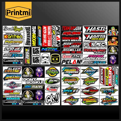 Jual Stiker Pack Racing HEREX Sponsor Sticker Kata Kata Plus Laminasi