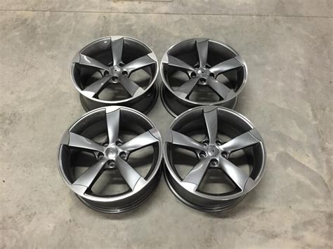 18” New Ttrs Rotor Style Alloy Wheels Gun Metal Audi A3 A4 Vw Golf