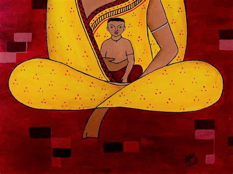 Mothers Love Acrylic On Canvas Arpa Mukhopadhyay Exotic India Art