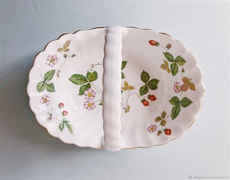 Винтаж: Фарфоровая корзинка для ягод Веджвуд Wedgwood "Земляника" в ...