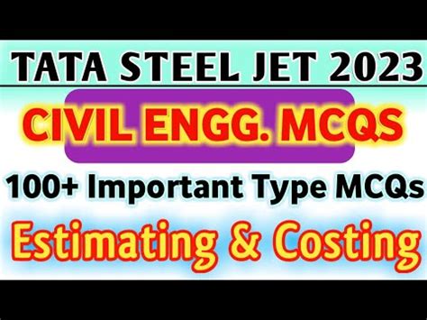 Tata Steel Jet Civil Engineering Important Questions Tata Steel