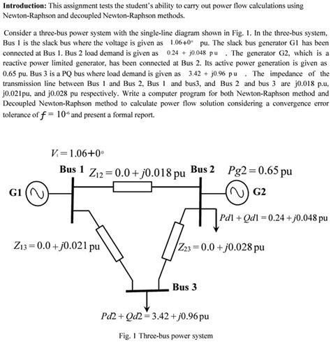 SOLVED Introduction Power Flow Calculations Using Newton Raphson And