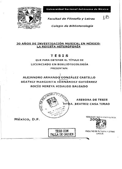 30 Años De Investigacion Musical En Mexico La Revista Heterofonia