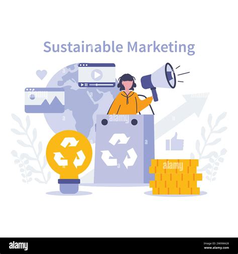 Sustainable Marketing Concept Eco Friendly Strategies And Green