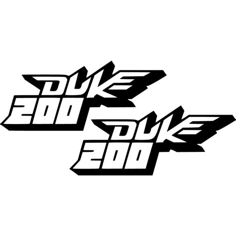 Ktm Duke 200 Die Cut Style 2 Stickers Decals Decalshouse