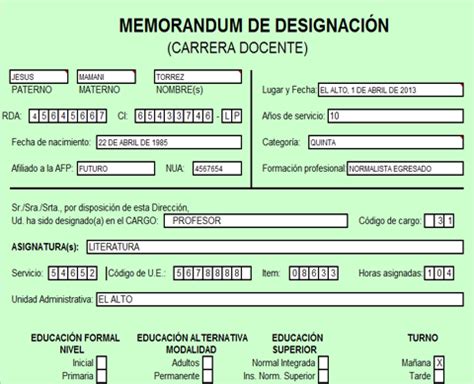 Memorándum de designación 2014 Recursos para profesores y estudiantes