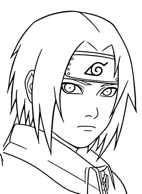 Uchiha Itachi Character Coloring Page Free Printable Coloring Pages