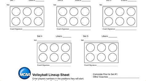 Volleyball Lineup Sheets Printable Printable Word Searches