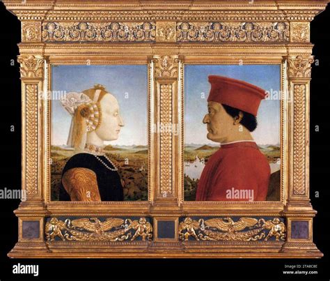 Portraits Of Federico Da Montefeltro And His Wife Battista Sforza 1473