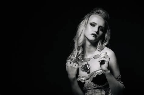 Premium Photo A Woman In Lingerie Posing For A Black And White Photo A Woman In Lingerie