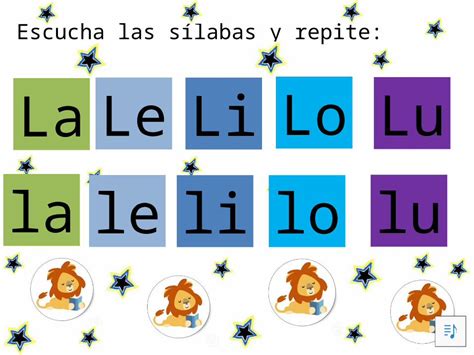 Ppt Escucha Las S Labas Y Repite Le Li Lu Le Lilo Lu La La Lo