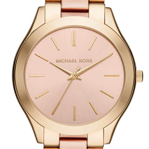 Mua Michael Kors Women S Slim Runway Gold Tone Watch Mk Tr N Amazon