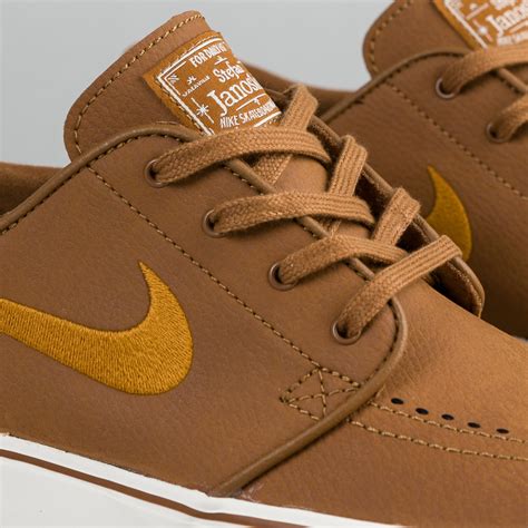 Nike Sb Stefan Janoski Leather Shoes Ale Brown Desert Ochre Sail Flatspot