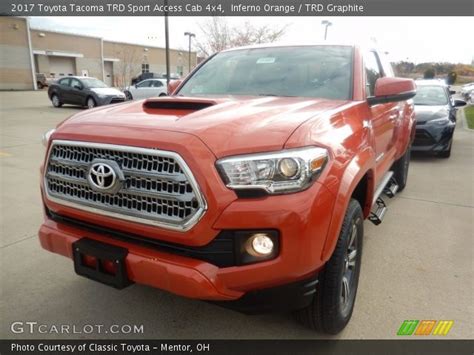 Inferno Orange Toyota Tacoma Trd Sport Access Cab X Trd