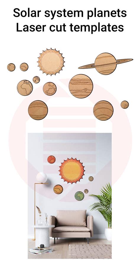 Laser Cut Template Solar System Diy Crafts Wall Art Decor