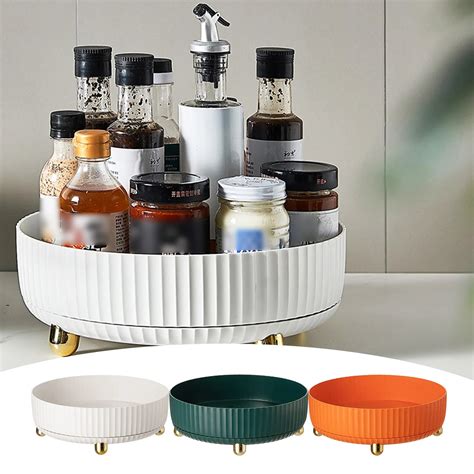 Organizador Rotativo 360 Graus Spice Rack Bandejas De Armazenamento