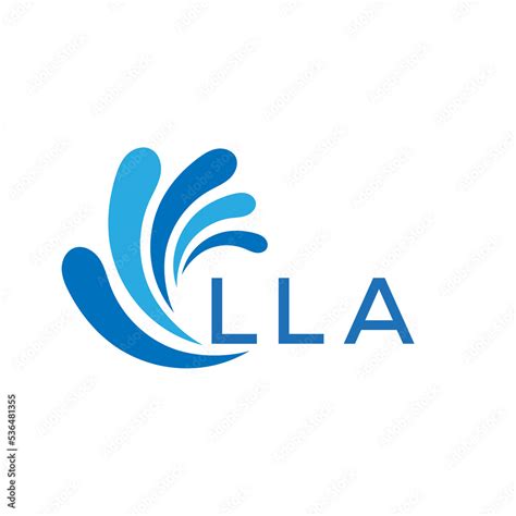 ภาพประกอบสต็อก LLA letter logo. LLA Blue Image on transparent ...