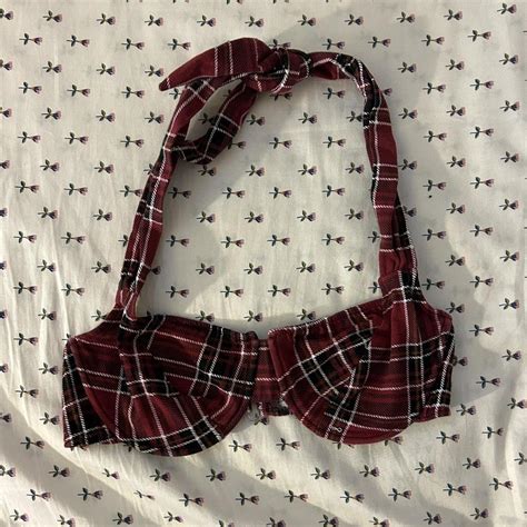 Vintage Plaid Bikini Top Bundle Size Small No Depop