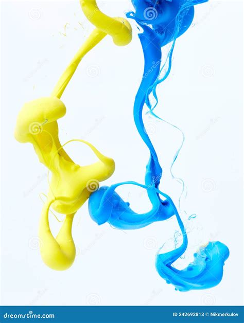 Paint Splash Curves In Water On White Stock Illustration Illustration