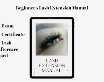 Editable In Canva Lash Extension Manual Template Lash Manual