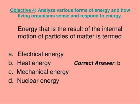 Objective 1 Investigate The Transfer Of Energy Through Various