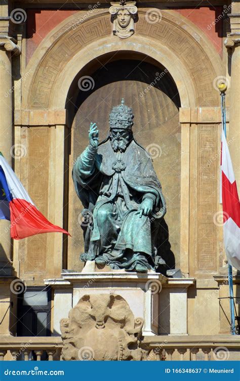 Bronze Statue of Pope Gregory XIII, Sitting and Blessing. Editorial ...