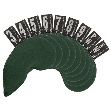 Club Glove Neoprene Iron Covers Green Oversize 9 Piece Set 3 Pw Sw Golf New