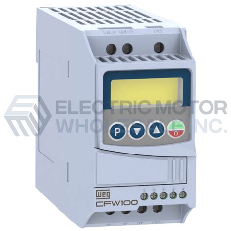 CFW100A01P6S220G2 1 4 1 3HP WEG CFW100 IP20 VFD 230VAC 1PH INPUT 14248096