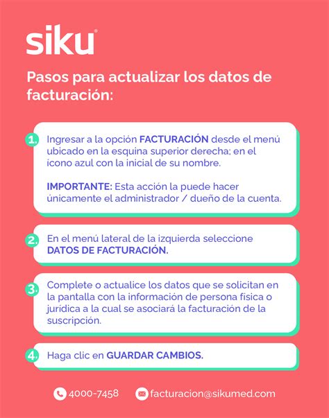 C Mo Actualizar Los Datos De Facturaci N De La Suscripci N Siku