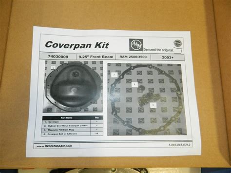 Dodge Ram Cover Kit New Oem X Front Differential