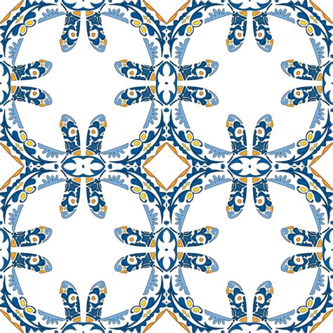 Azulejos Portugueses Amarillo Elemento Tradicional Vector Png Dibujos