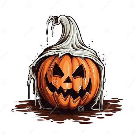 Spooky Halloween Ghost Peeking Out Stock Illustration Illustration Of