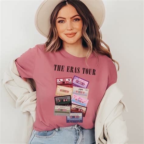 The Eras Tour Tee Taylor Swifts Albums T Shirt Cassette Etsy