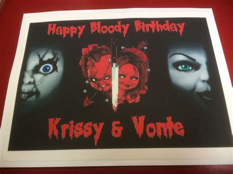 Bride Of Chucky Edible Cake Topper Fiesta Del Dragón Feliz Cumple