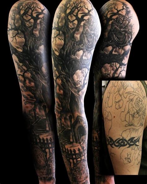 75 Tree Sleeve Tattoo Designs For Men - Ink Ideas With Branches