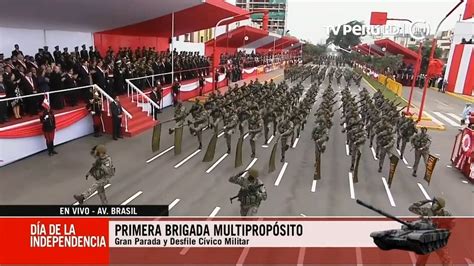 Ejército Del Perú Muestra Paso Marcial Durante Gran Parada Militar Youtube