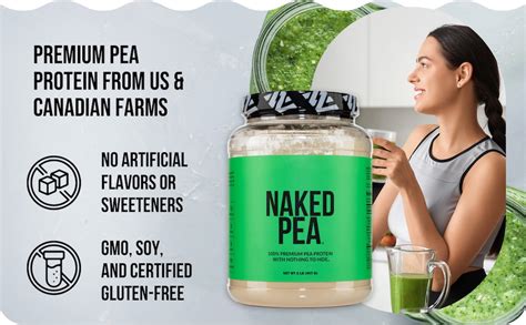 Amazon NAKED Pea 2LB 100 Pea Protein Powder From North American Farms Unflavored Vegan