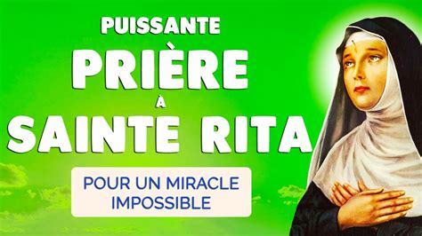 Puissante PRIÈRE à SAINTE RITA pour un MIRACLE IMPOSSIBLE YouTube