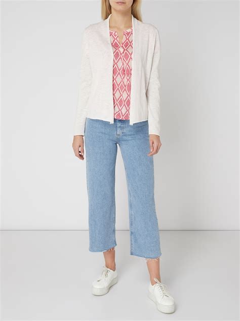 Marc O Polo Cardigan Met Opengewerkte Voorkant In Offwhite Online Kopen