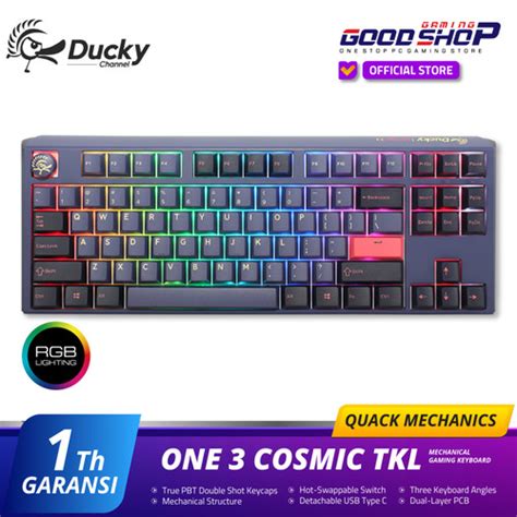 Promo Ducky One 3 Cosmic TKL Hotswap RGB Mechanical Gaming Keyboard