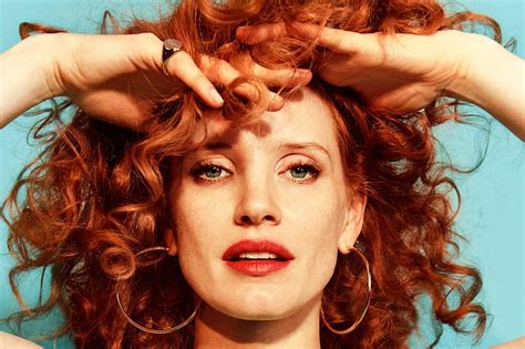 Hd Wallpaper Actresses Jessica Chastain American Blue Eyes