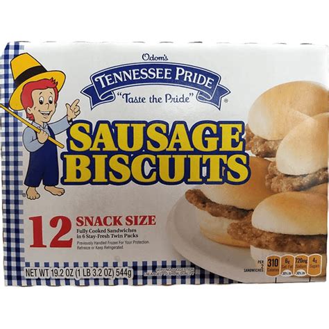 Odoms Tennessee Pride Sausage And Biscuits Snack Size 12 Ea Bagels